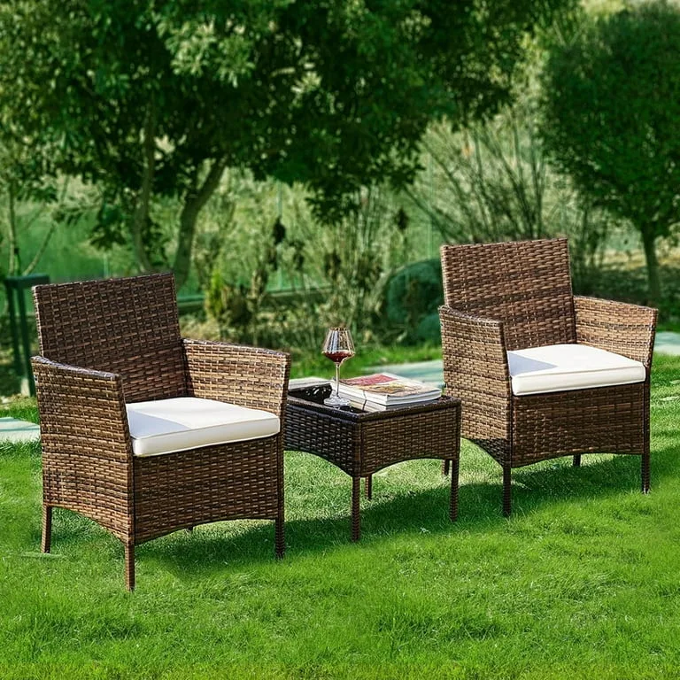 Rattan Patio Furniture Set with Cushions thumbnail