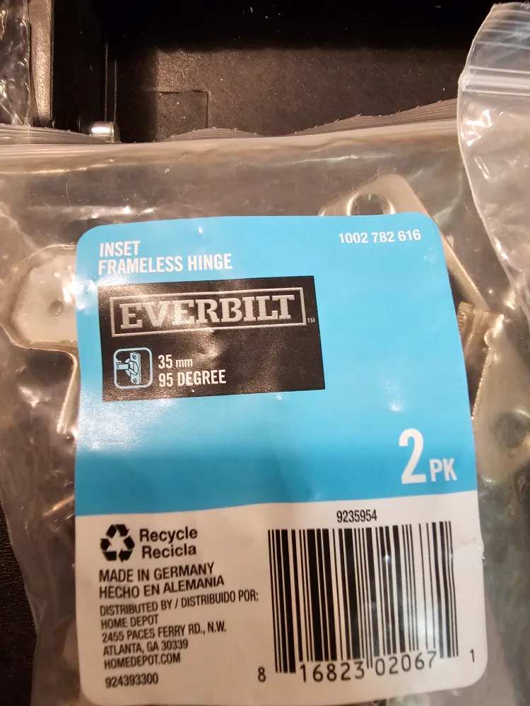 Everbilt Frameless Hinges - Inset & Full Overlay thumbnail