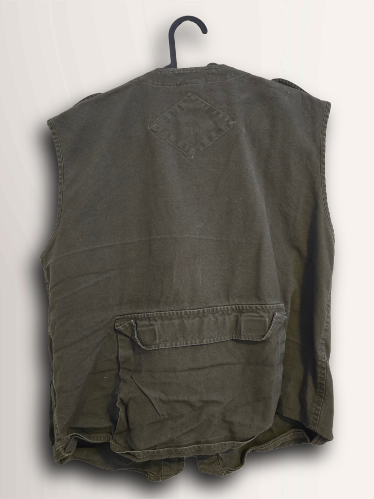 R&R Olive Green Cotton Vest, Size M - photo 2