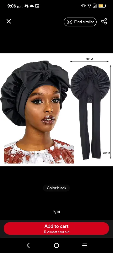 Black Silk Bonnet thumbnail