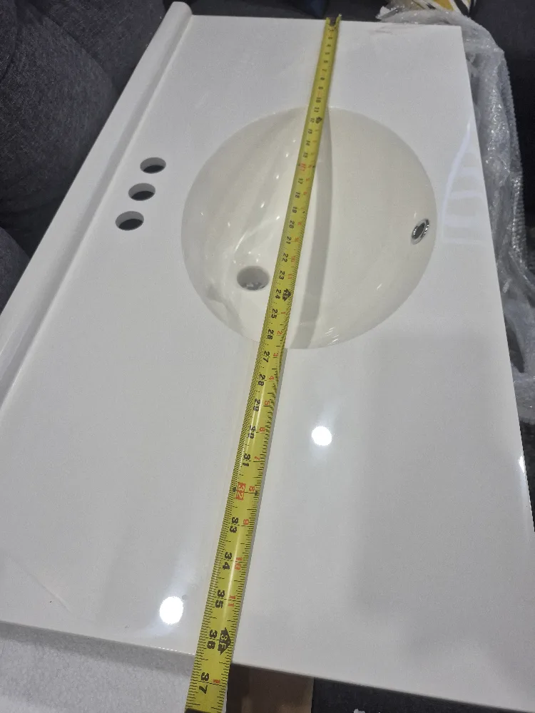 Eristen 36" Sink Top, Backsplash, 3-Hole Faucet thumbnail