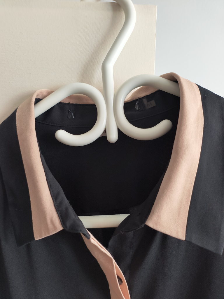Black Blouse with Pink Trim - Size M - photo 4