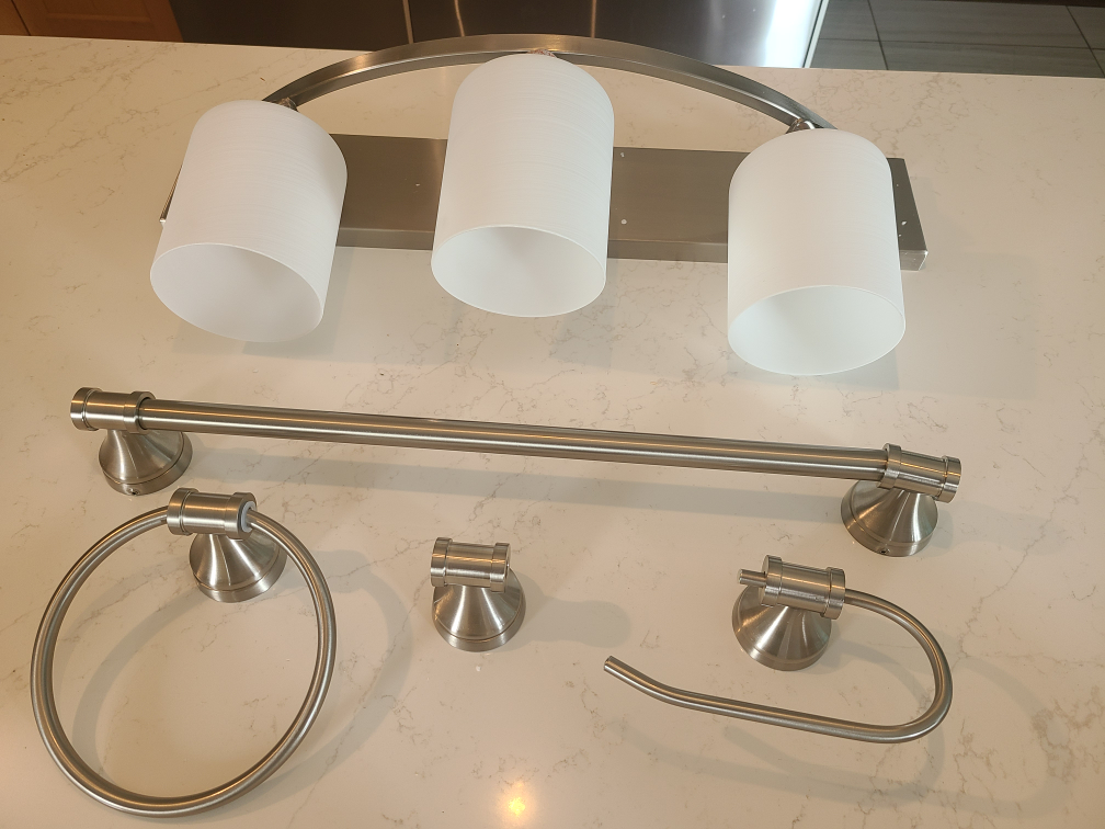 Bathroom Light Fixture & Towel Bar Set - photo 2