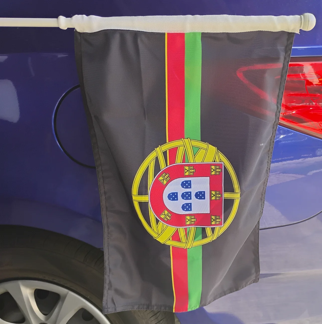 Team Portugal 12 x 18 Inch Flag- Red Green Stripe With Car Stick thumbnail