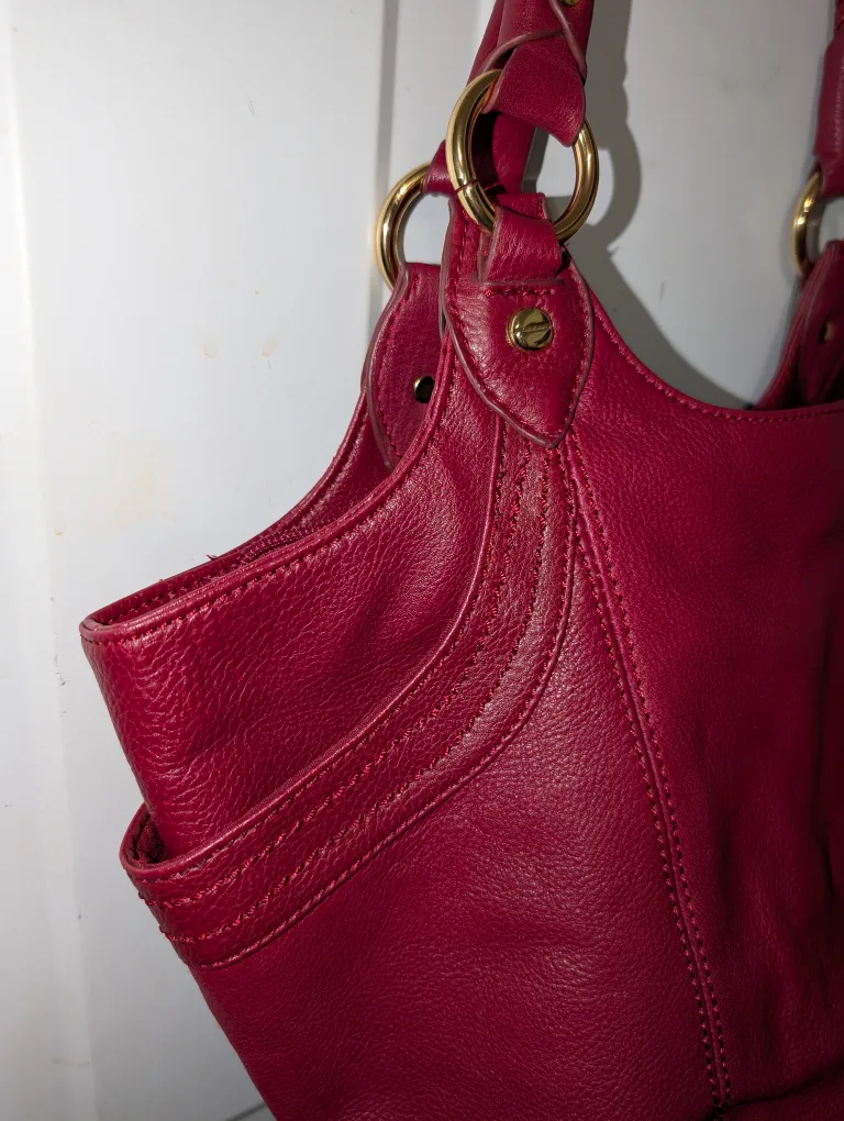 The Sak Burgundy Leather Hobo Bag image indicator(5)