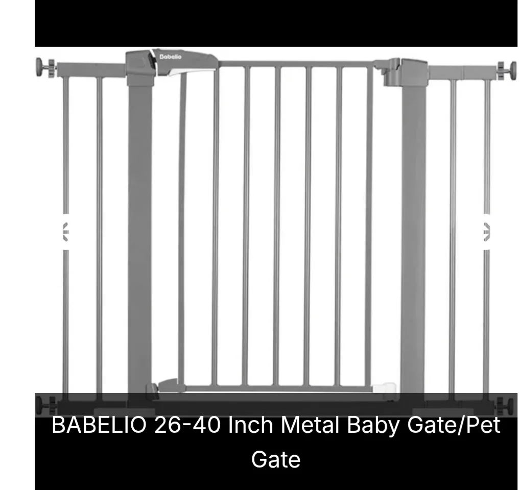 New BABELIO Grey Extra High Metal Barrier Gate 91.4 cm tall thumbnail