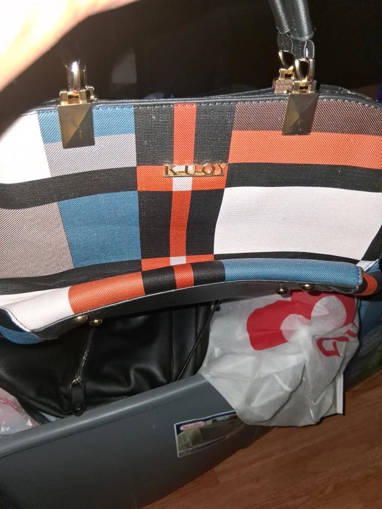 K-LUOY Plaid Pattern Handbag image indicator(2)