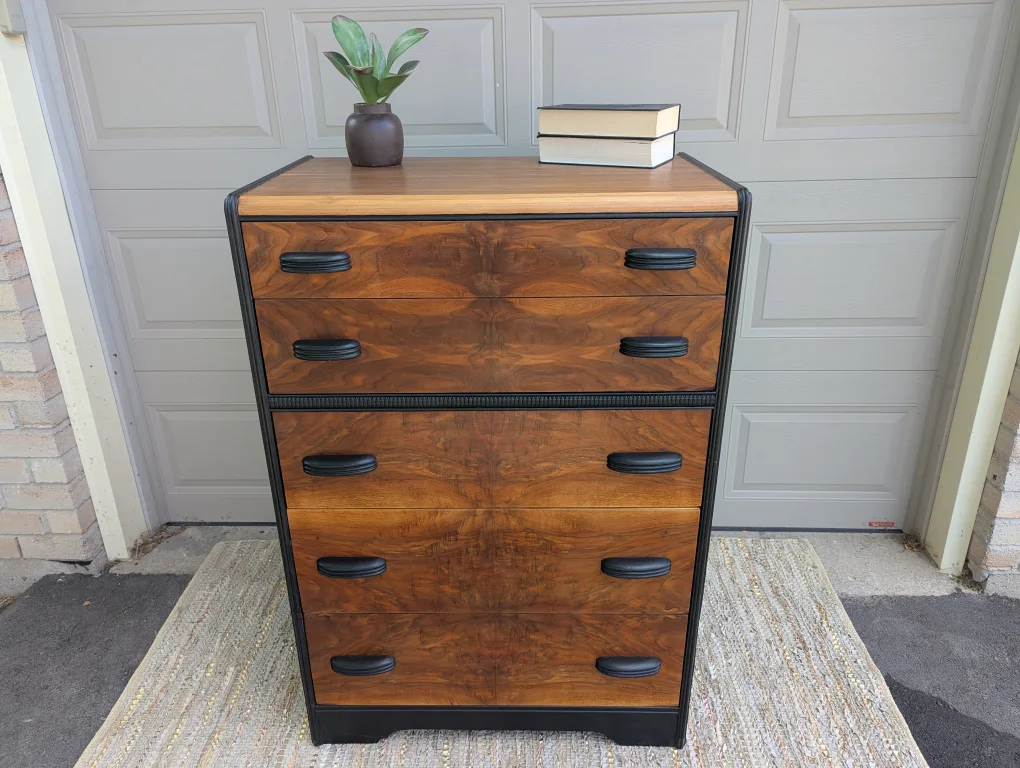 Newly refinished MCM waterfall dresser image indicator(5)