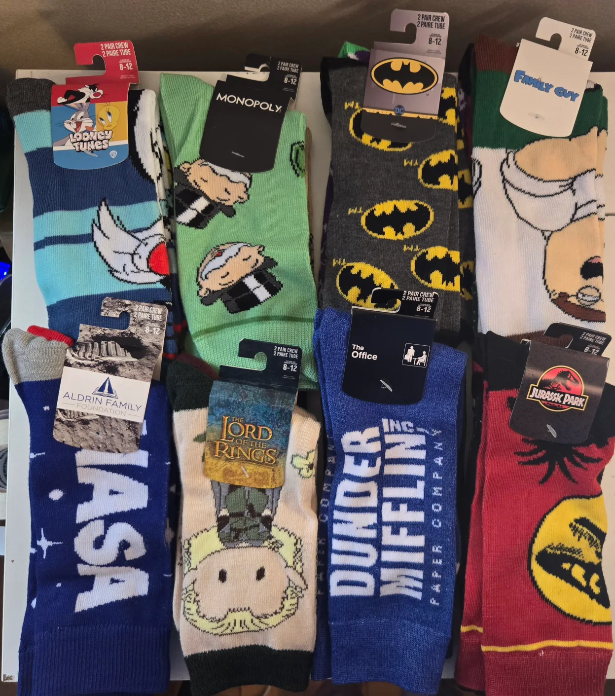 Cartoon Crew Socks 8 packs thumbnail