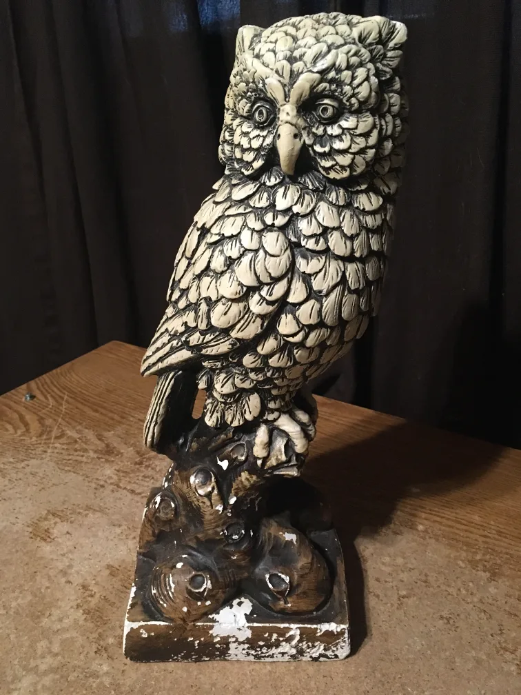 Vintage Marwal majestic Owl Figurine Statue 14" 7 pounds thumbnail