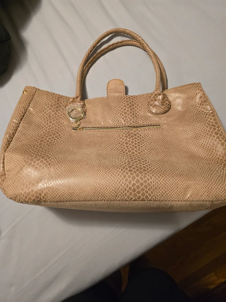 Beige Snakeskin Pattern Tote Bag thumbnail