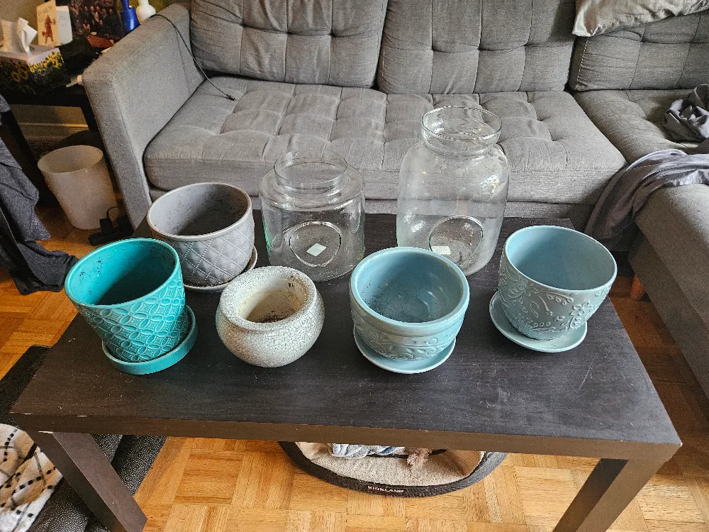 Assorted Ceramic & Glass Planters thumbnail