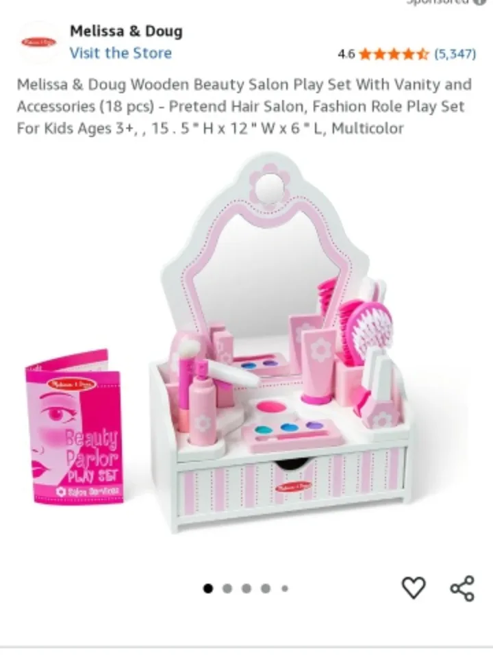 kids toy vanity Melissa&Doug thumbnail
