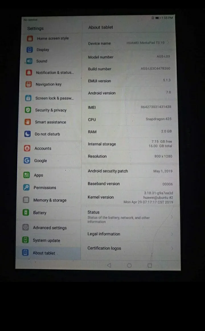 Huawei MediaPad T3 10 Tablet thumbnail