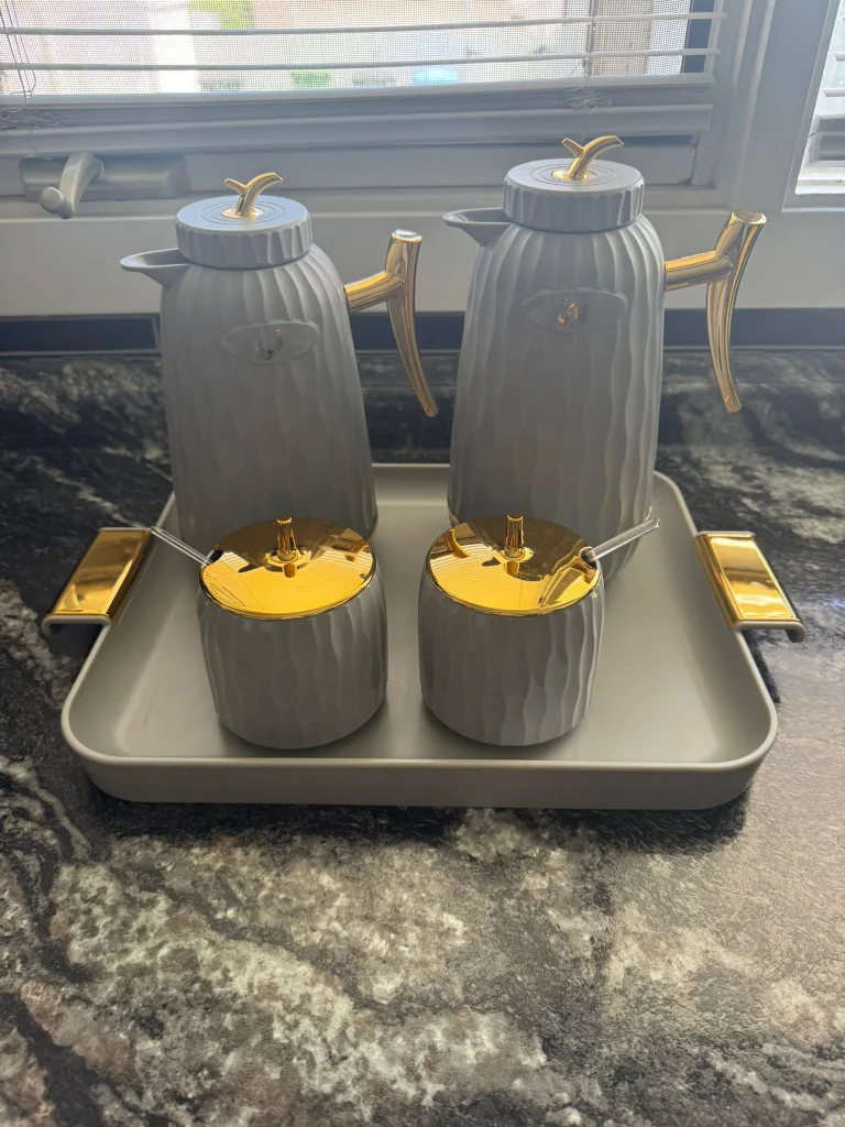 Grey & Gold Tea/Coffee Set - 4 Piece thumbnail