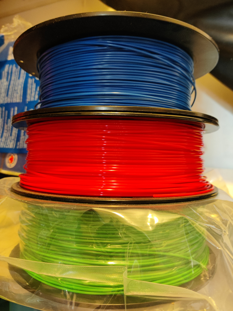 3D Printer Filament - Blue, Red, Green