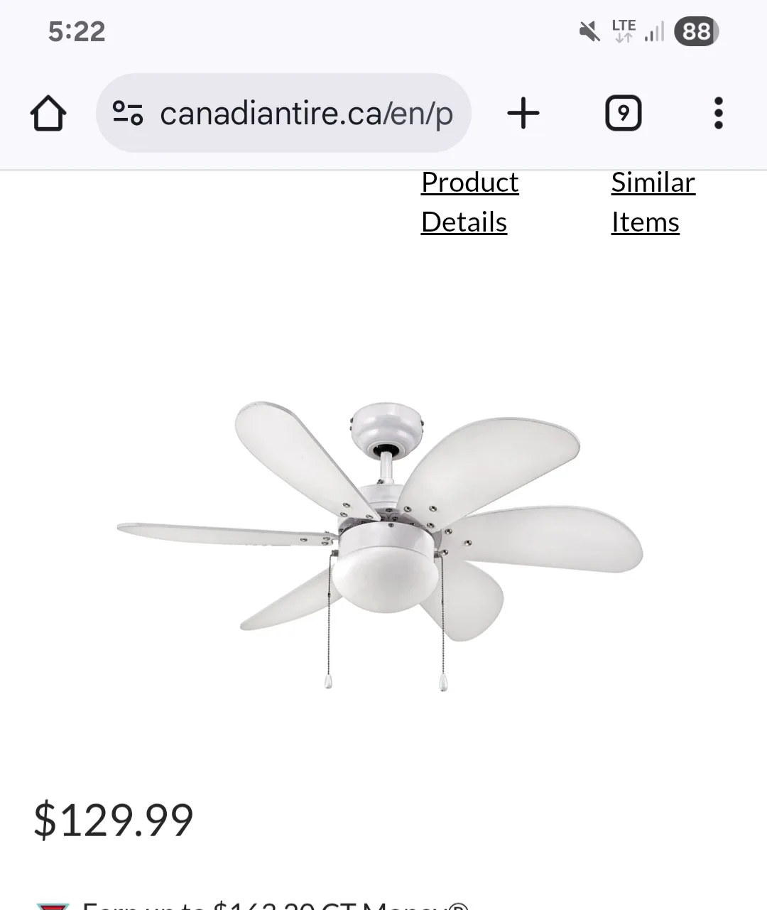 For Living Nordica Reversible 6-Blade Ceiling Fan with Lighting thumbnail