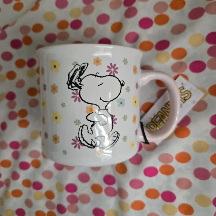 BNWT Peanuts Snoopy Floral Mug Cup thumbnail