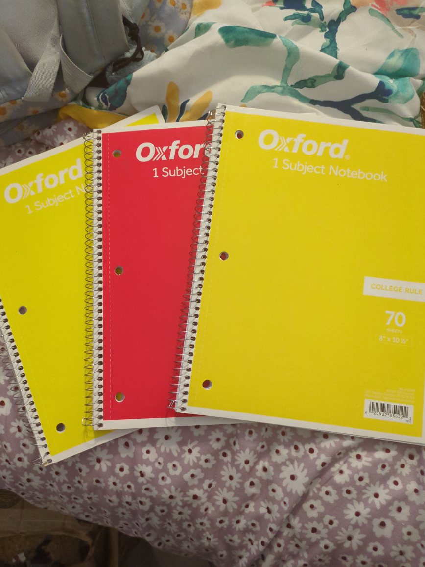 Oxford One Subject College Ruled Notebooks Set of Three