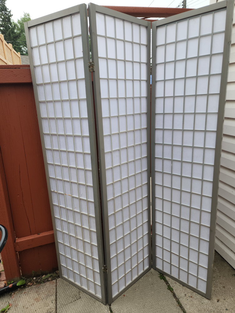 Folding 3-Panel Room Divider - photo 2