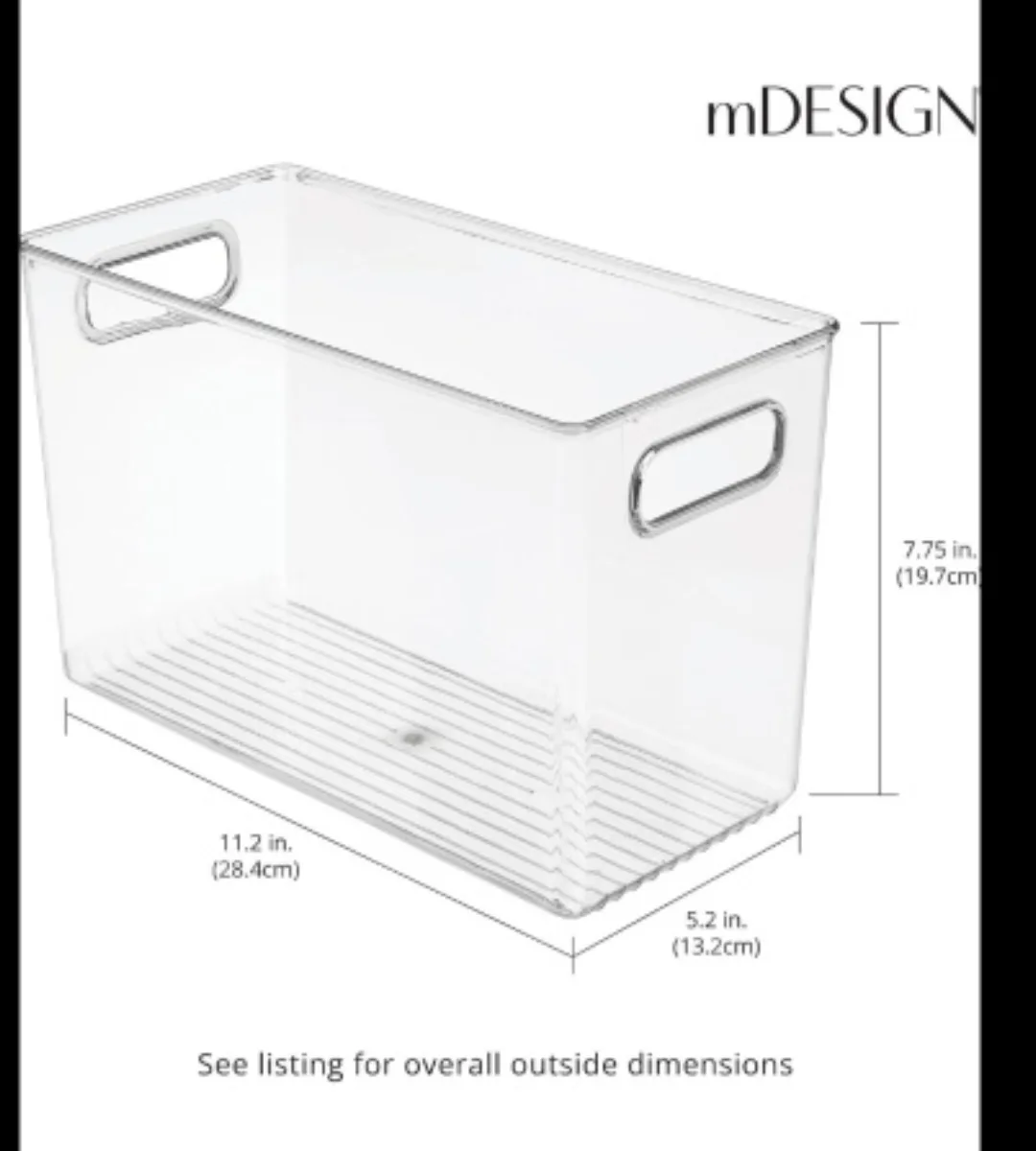 4pk mDesign Clear Plastic Storage Bin thumbnail