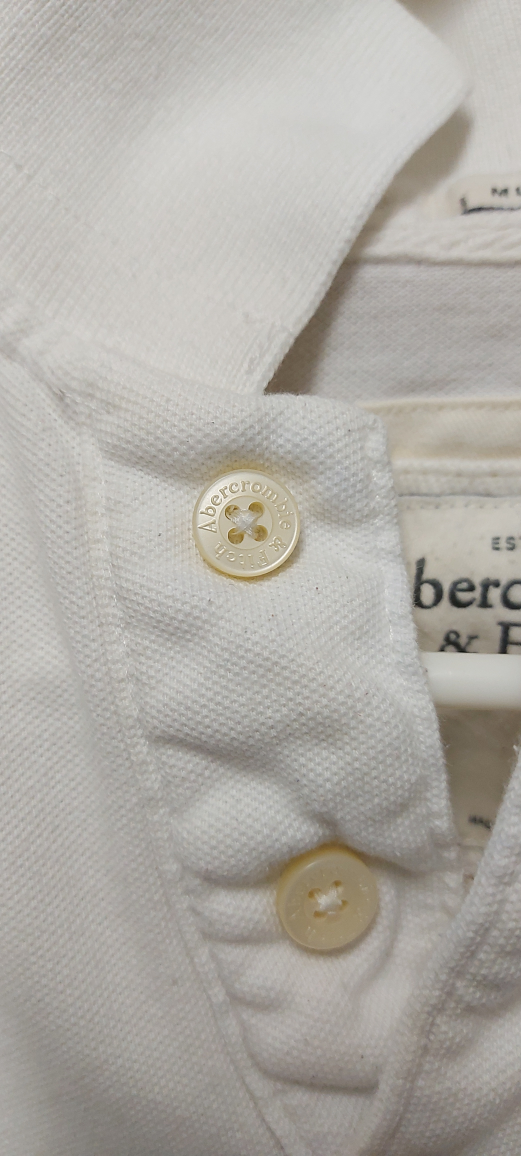 Abercrombie & Fitch White Polo Shirt - Size L - photo 3