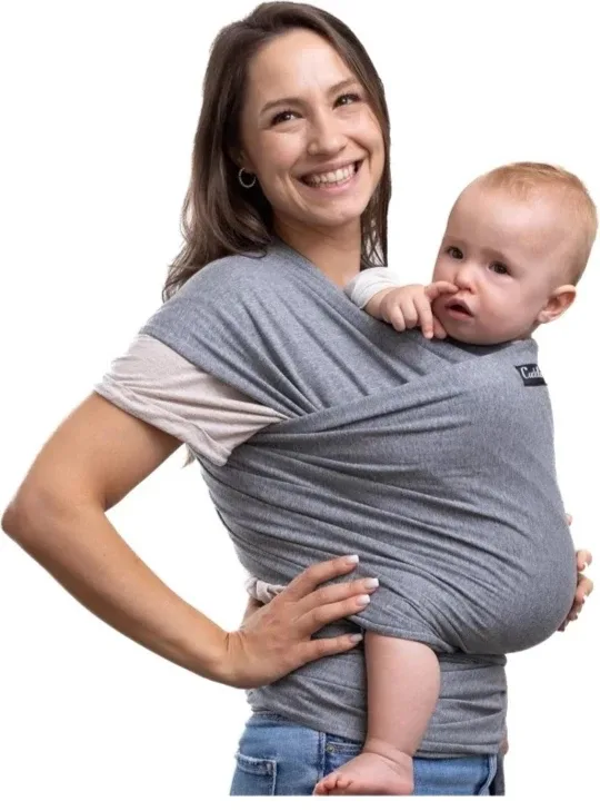 CuddleBug Baby Wrap Carrier - Grey 🇨🇦 thumbnail