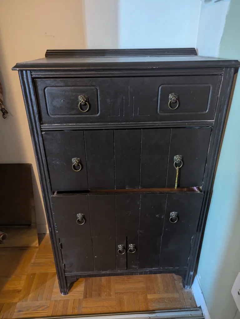 Antique Black Armoire thumbnail