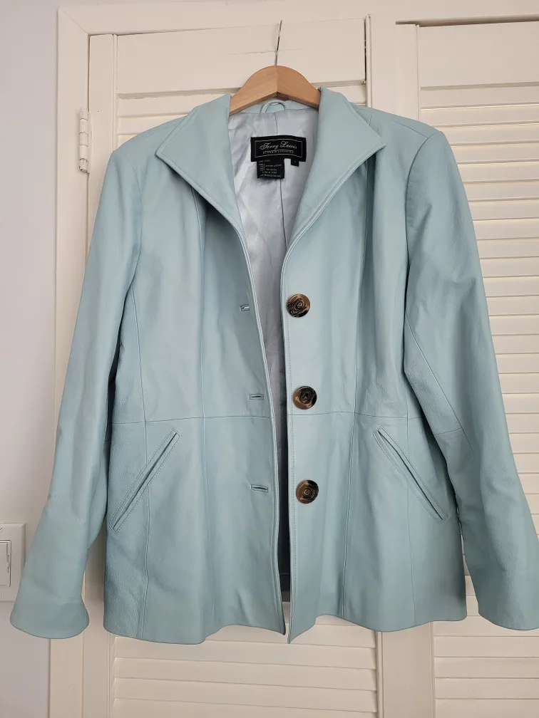 100 % Leather Jacket - Size Large thumbnail