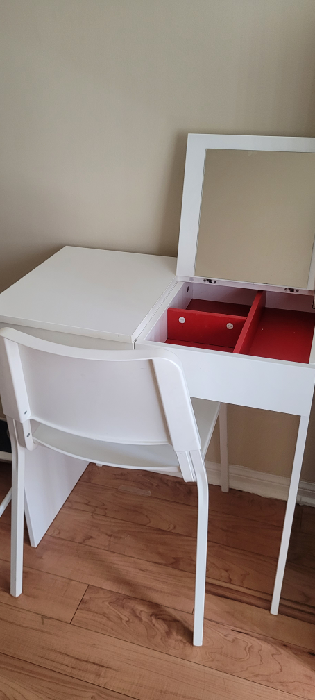 [LIKE NEW] IKEA Brimnes Dressing Table & Chair