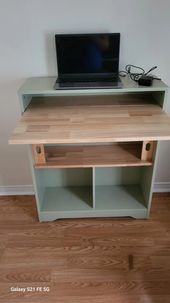 Foldable Desk with Storage Cabinet thumbnail