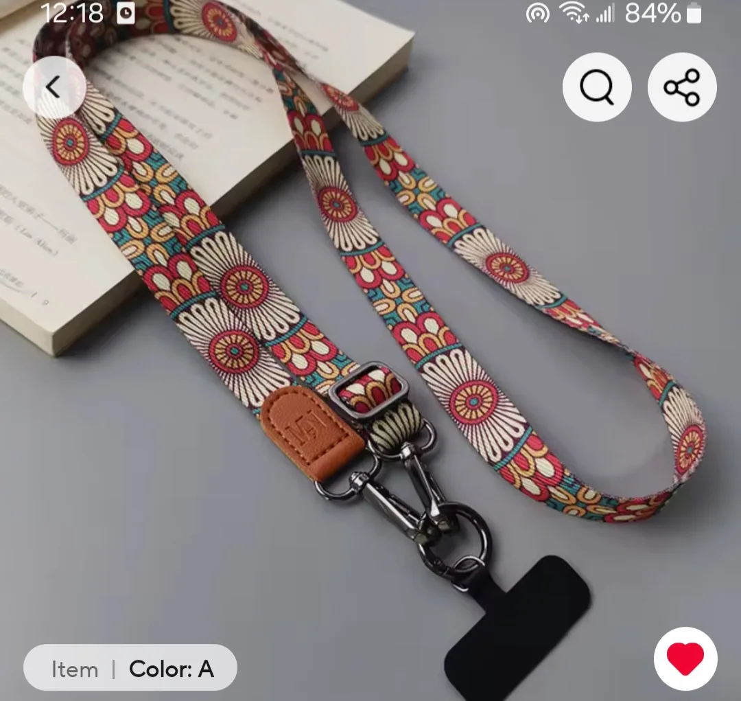 Patterned Cell Phone Lanyard Strap thumbnail