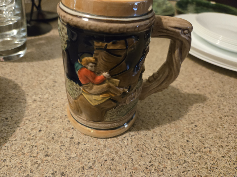 Vintage Ceramic Beer Stein Mug