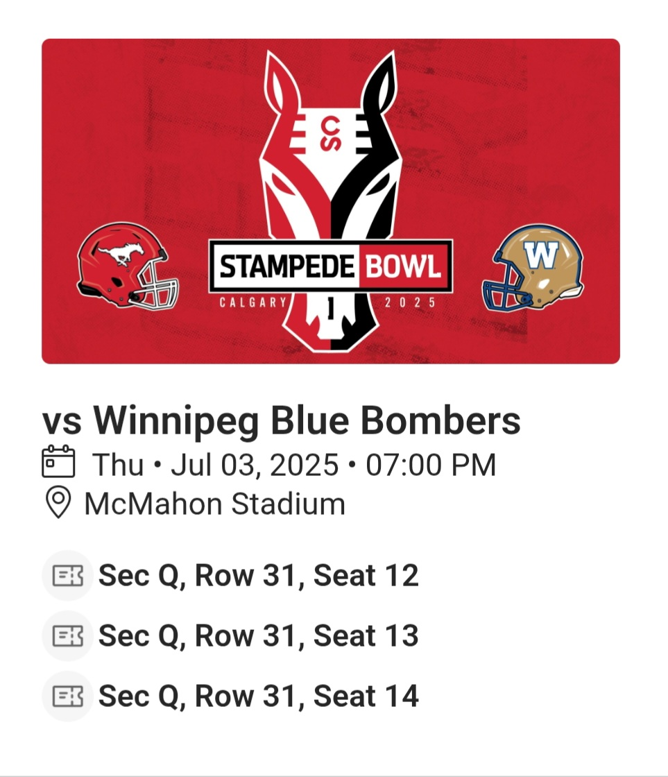 Stampede Bowl 2025 Tickets