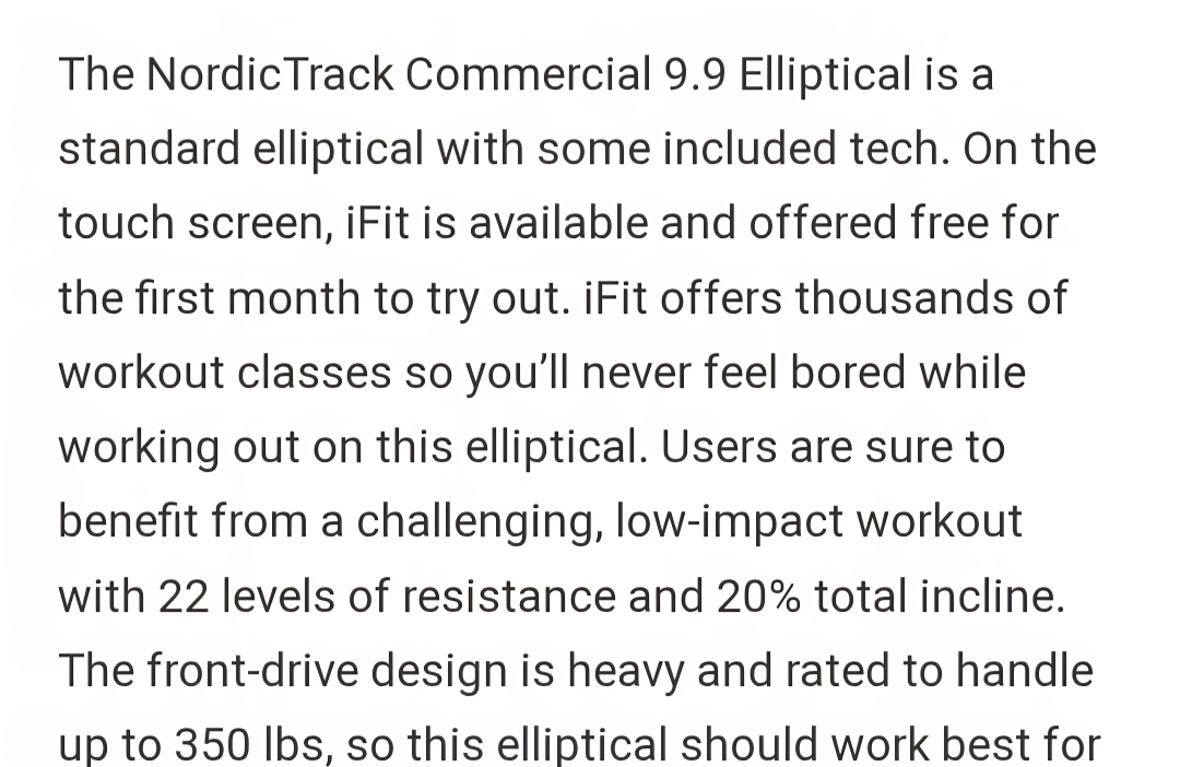 NordicTrack Commercial 9.9 Elliptical PS: Buyer removal - photo 4