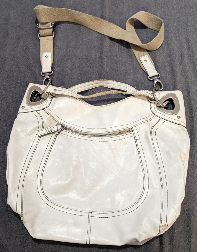 Nine West White Leather Purse Crossbody