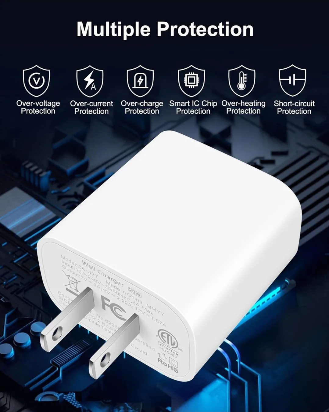 2-in-1 Apple Watch & iPhone Fast Charger | 6FT+ 20W USB-C Block image indicator(3)