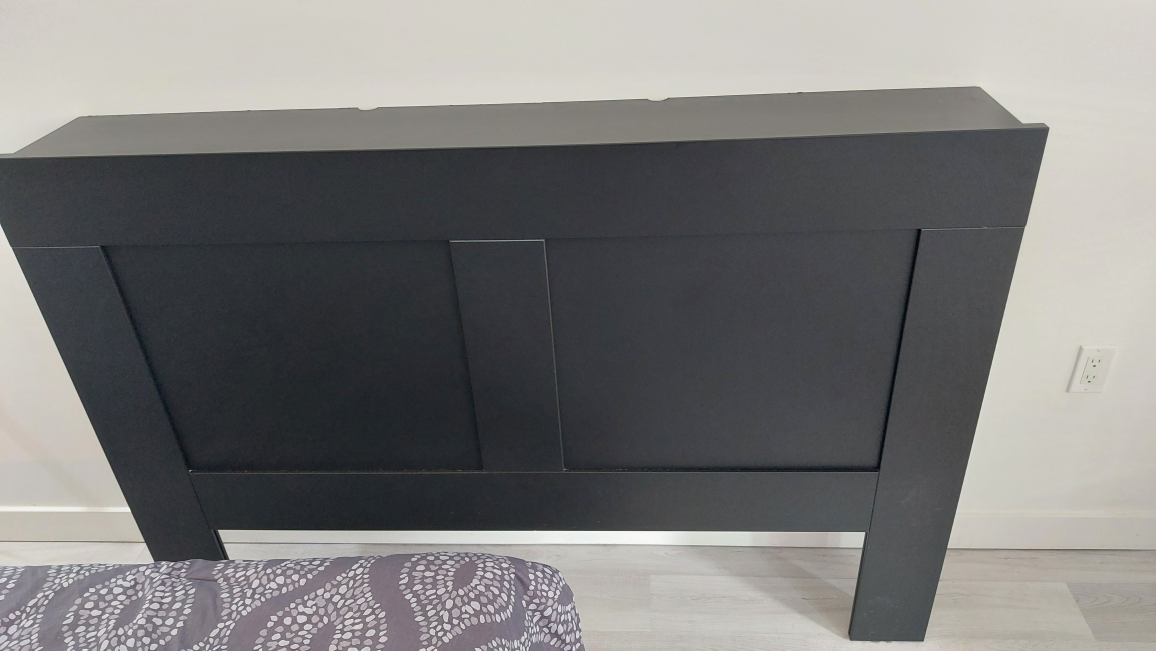 IKEA Brimnes Black Queen Headboard with Storage