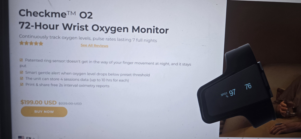 Checkme O2 Wrist Oxygen Monitor