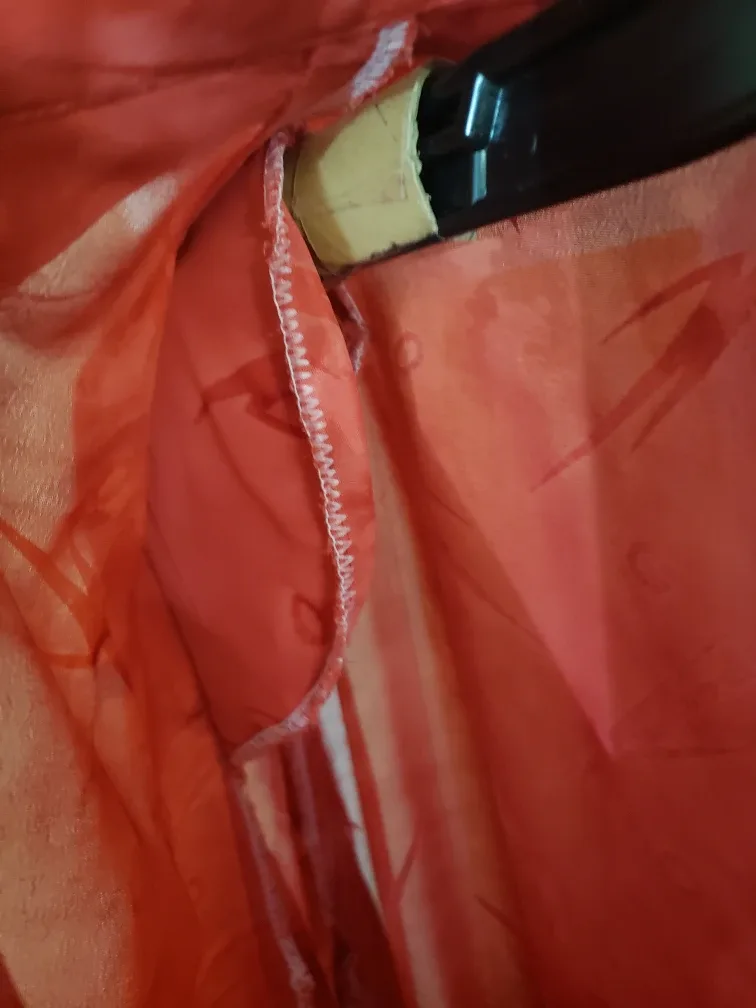 🇨🇦pink Patterned Blouse transparent  front button fot 14-16 image indicator(4)