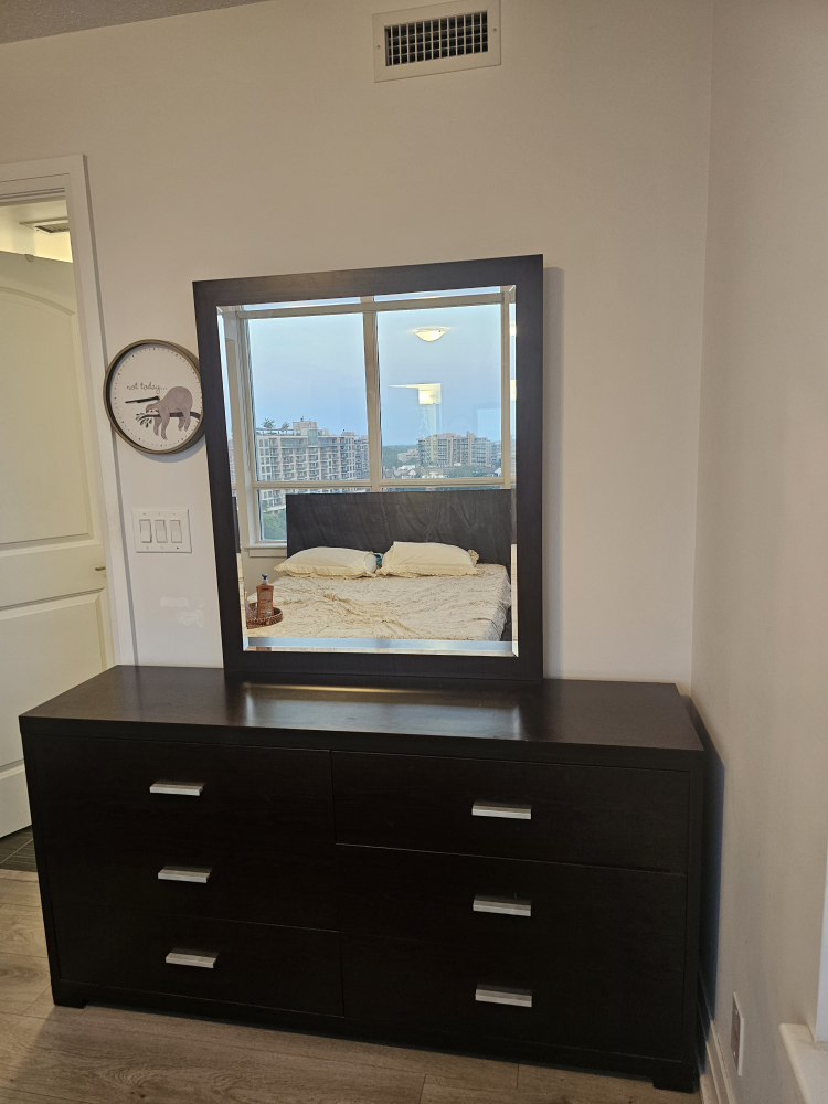 Dark Brown Dresser with Mirror - photo 2