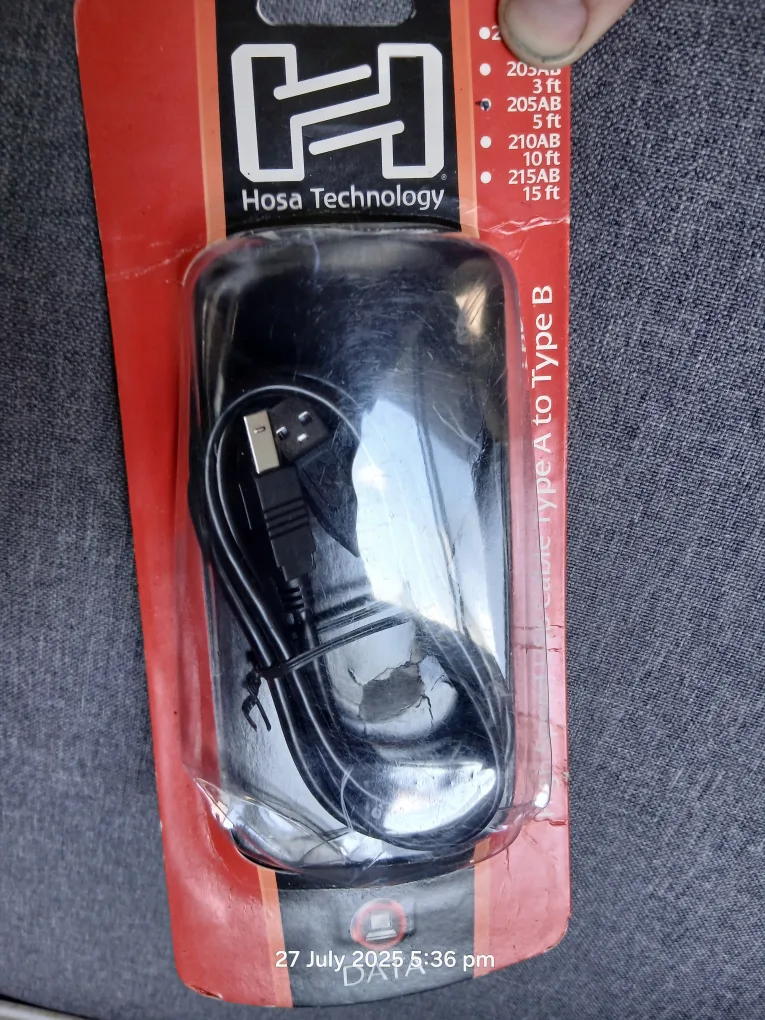 Hosa Technology USB Cable Type A to Type B thumbnail