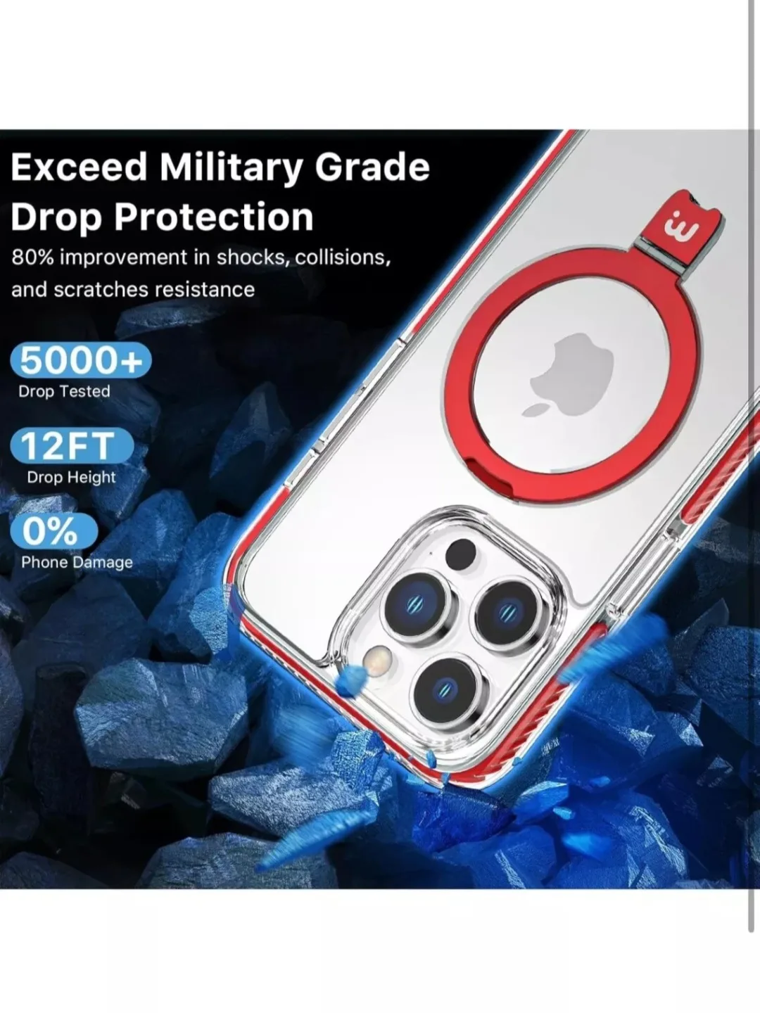 iPhone 15 Pro Max Case with Magnetic Ring Stand🥕 image indicator(3)