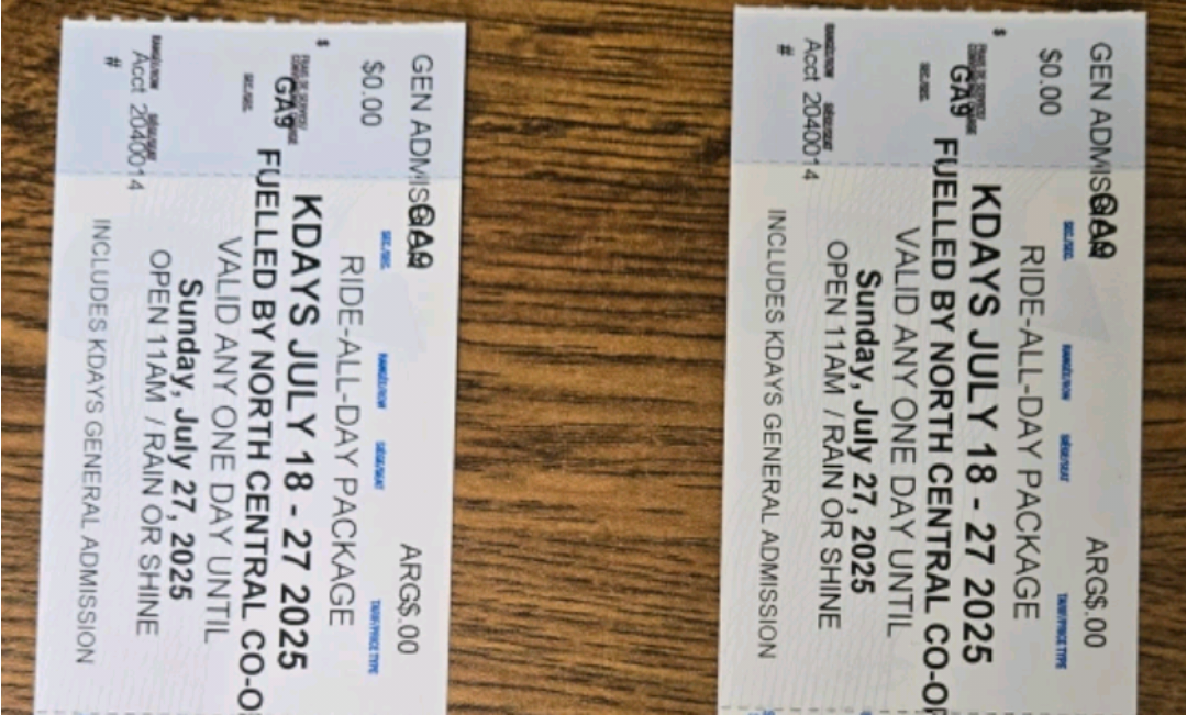 KDays Ride-All-Day Package Ticket - Valid July 27, 2025