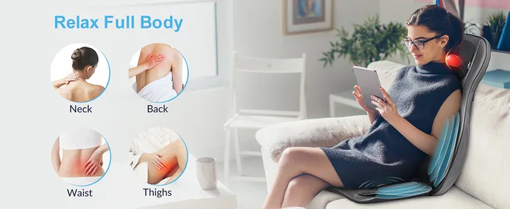 Comfier Neck & Back Massager with heat, Air Compress & Shiatsu image indicator(6)