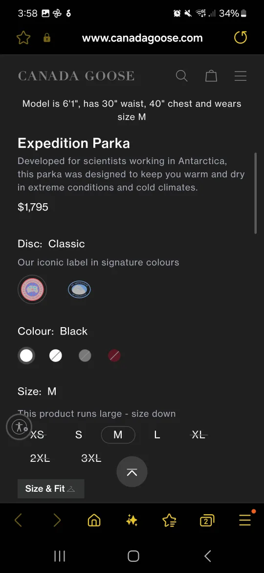 Size M Canada Goose Expedition Parka image indicator(2)