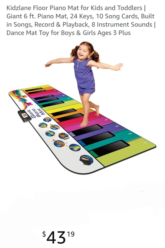 Kidzlane Floor Piano Mat for Kids (firm) thumbnail