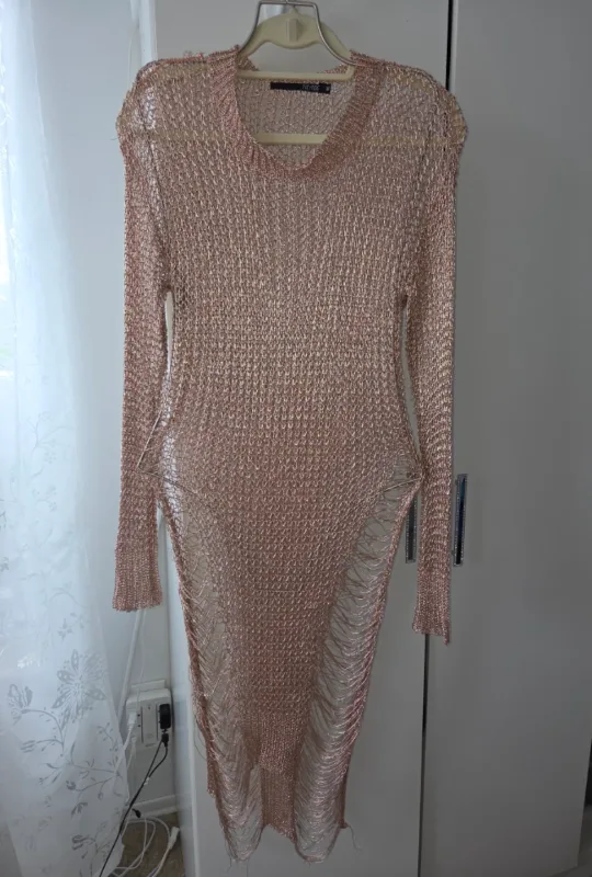 Mesh Rose Gold Dress image indicator(6)