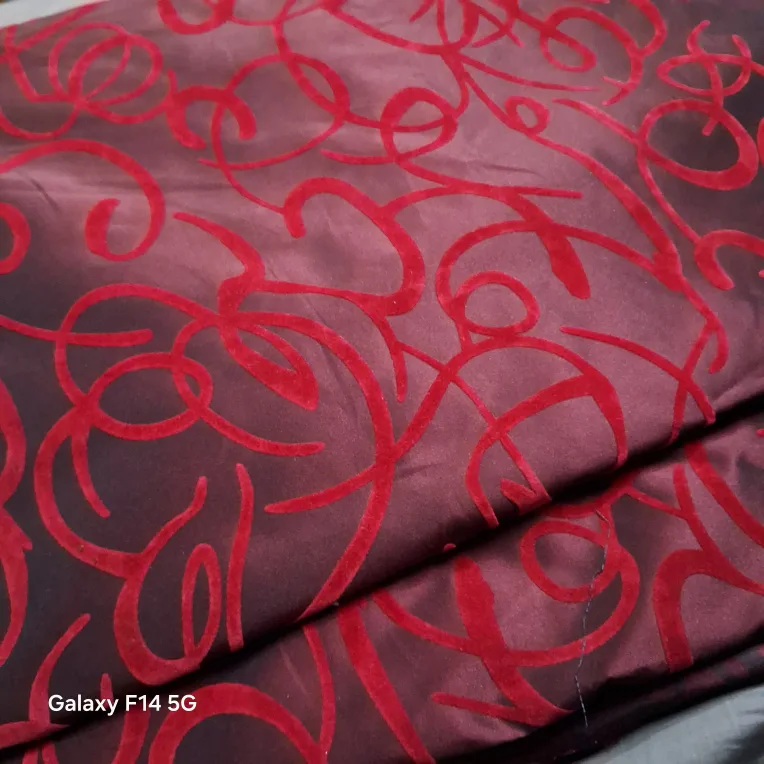 5 yards Burgundy Red Fabric (plz read description) thumbnail