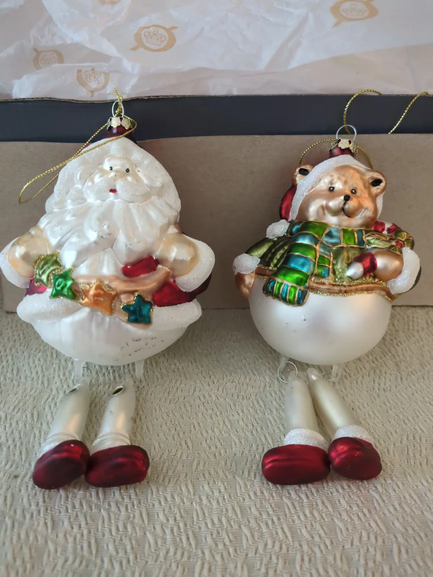 Christmas Ornaments - Santa & Bear thumbnail